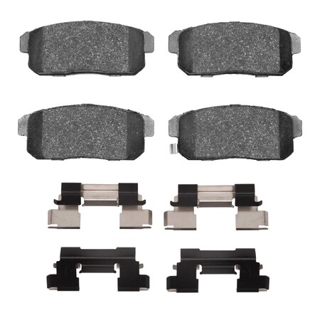 Dynamic Friction Co Active Performance Pads and Hardware Kit, High Friction, High Torque/Aggressive Initial Bite, Rear 1115-1008-01